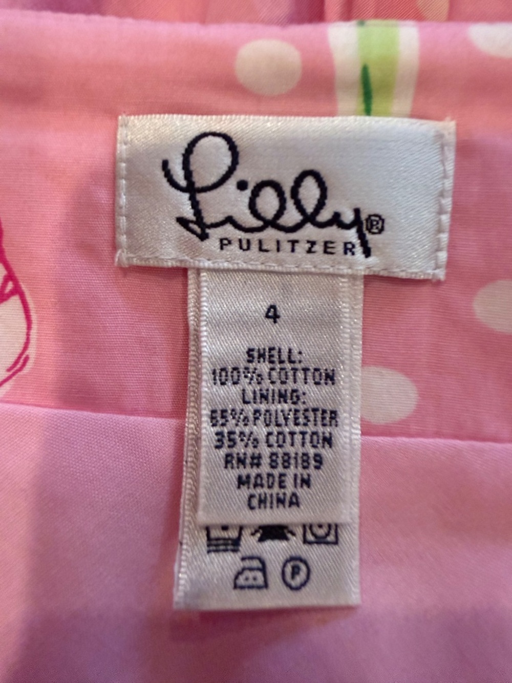 Lily Pulitzer polka dot lily Pink pleated A-line skirt scallop hem Size 4 - Picture 5 of 9